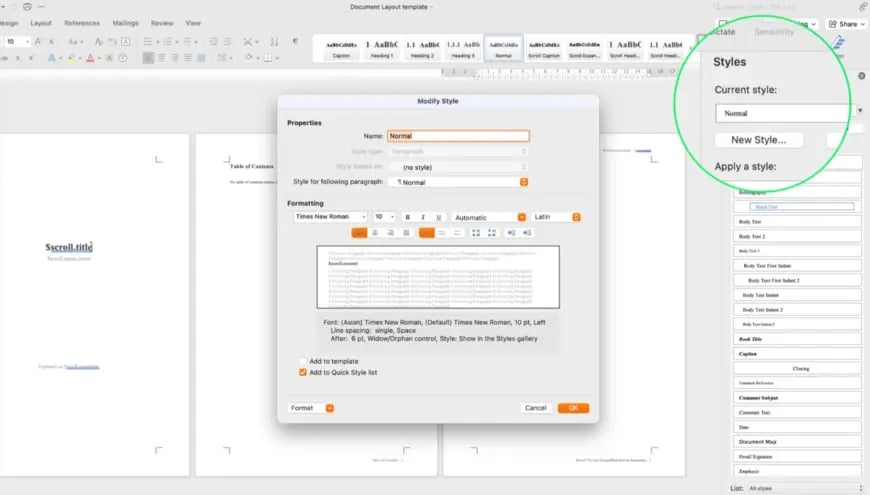 Customize Your Word Exports