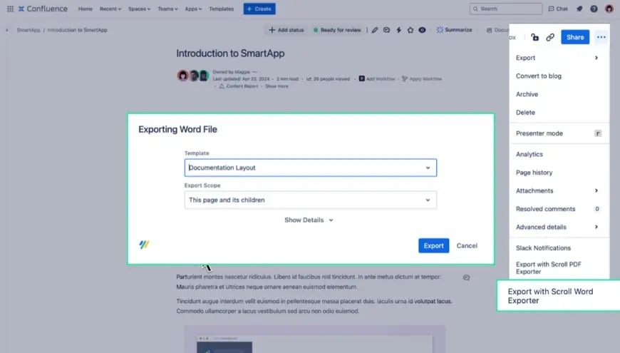 Export Word Documents Effortlessly From Confluence