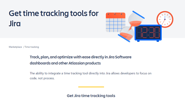 Time tracking category on the Atlassian Marketplace