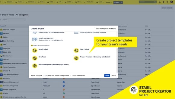 Project Templates for Instant Project Start