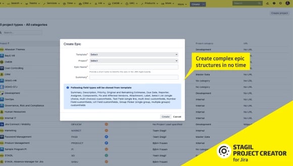 Epic Templates for Recurring Issue Structures