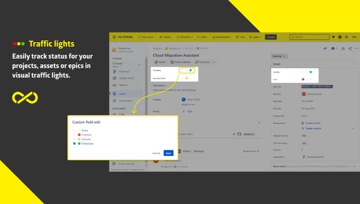 Traffic light fields on Jira issues